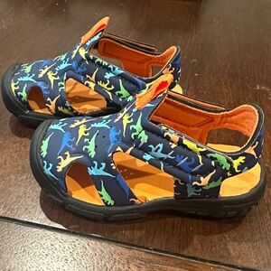 GAP Kids Water Shoes - Blue and Orange Dinosaur Print